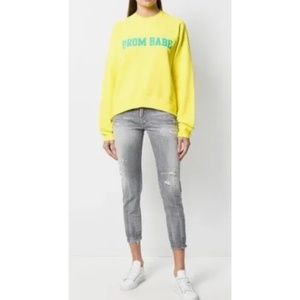 Dsquared2 Super Skinny Cropped grey Denim Women’s Italy Distressed Jeans size 40